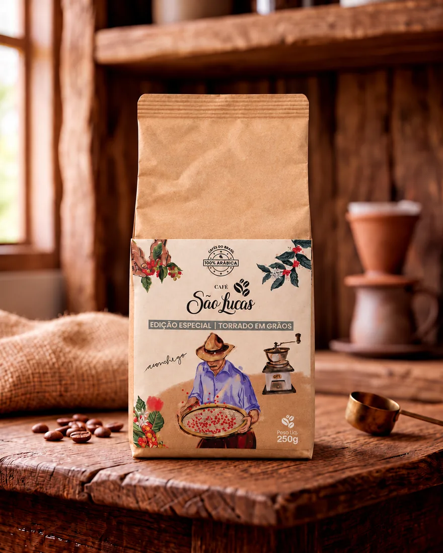Café São Lucas Edição Especial, torrado em grãos, 250 g